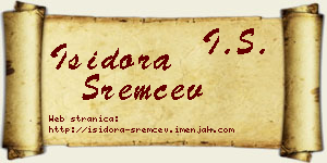 Isidora Sremčev vizit kartica